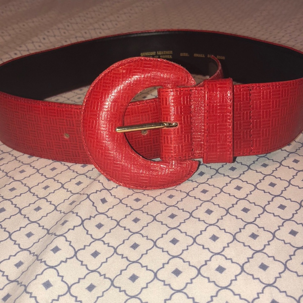 3 for $10 Red belt. Genuine leather. Size small.